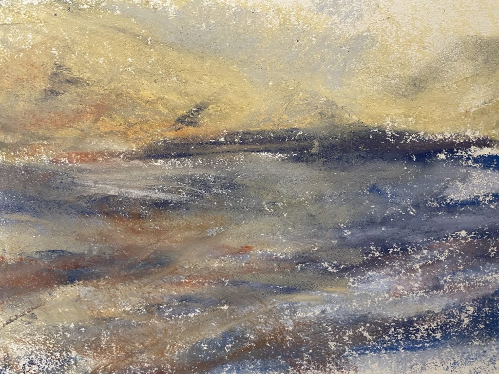 Pastellstudie, abstrakt