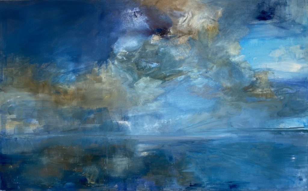 Meer und Wolken Stimmung in Blau