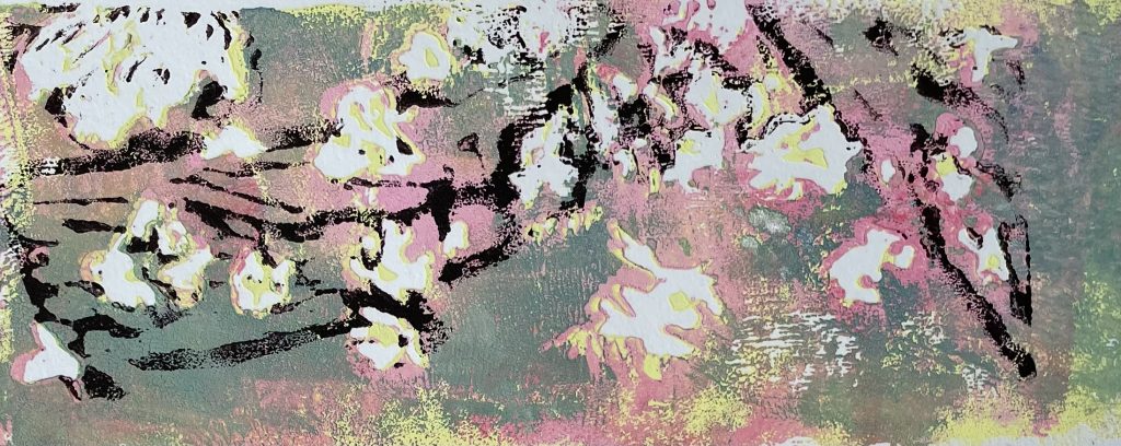 Apfelblüte 4 Farbendruck