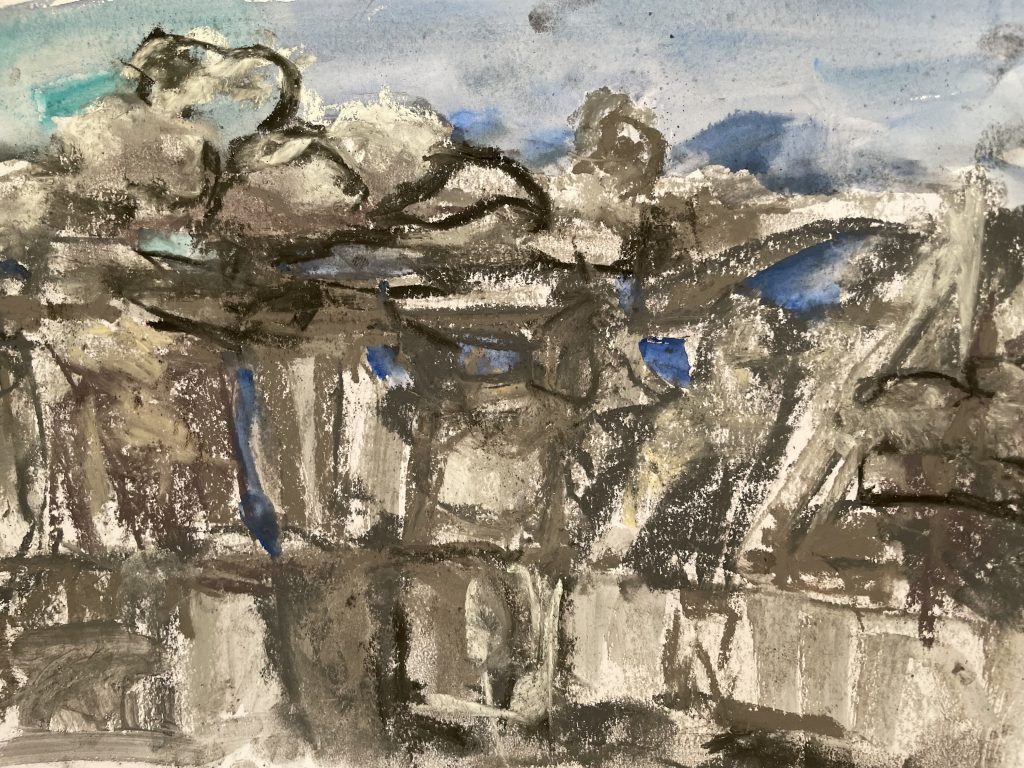 Steinmauer, Inishmaan, Pastell