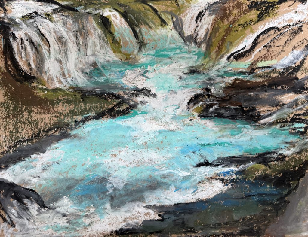 Island, Wasserfall, Ölkreide