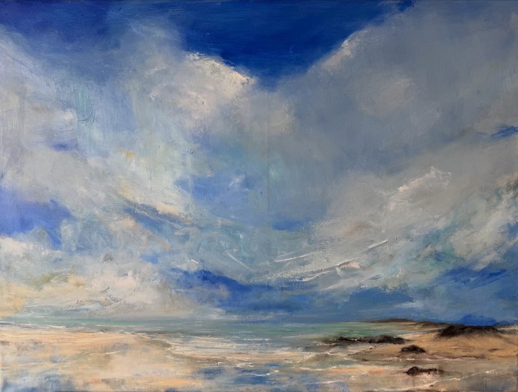 Connemara, Beach, Strand, Meer Wasser, Irland, Himmel