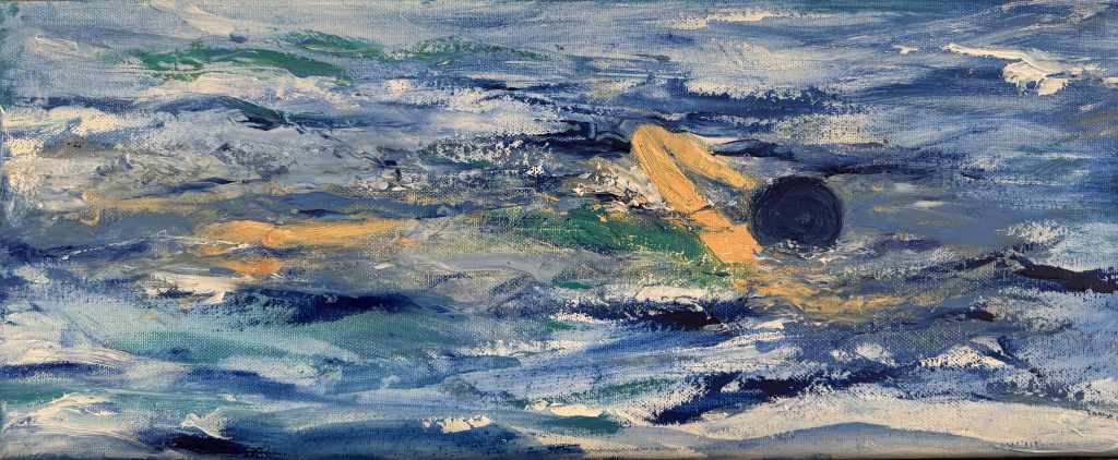 Schwimmen, Badekappe, Wasser